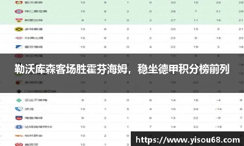 勒沃库森客场胜霍芬海姆，稳坐德甲积分榜前列